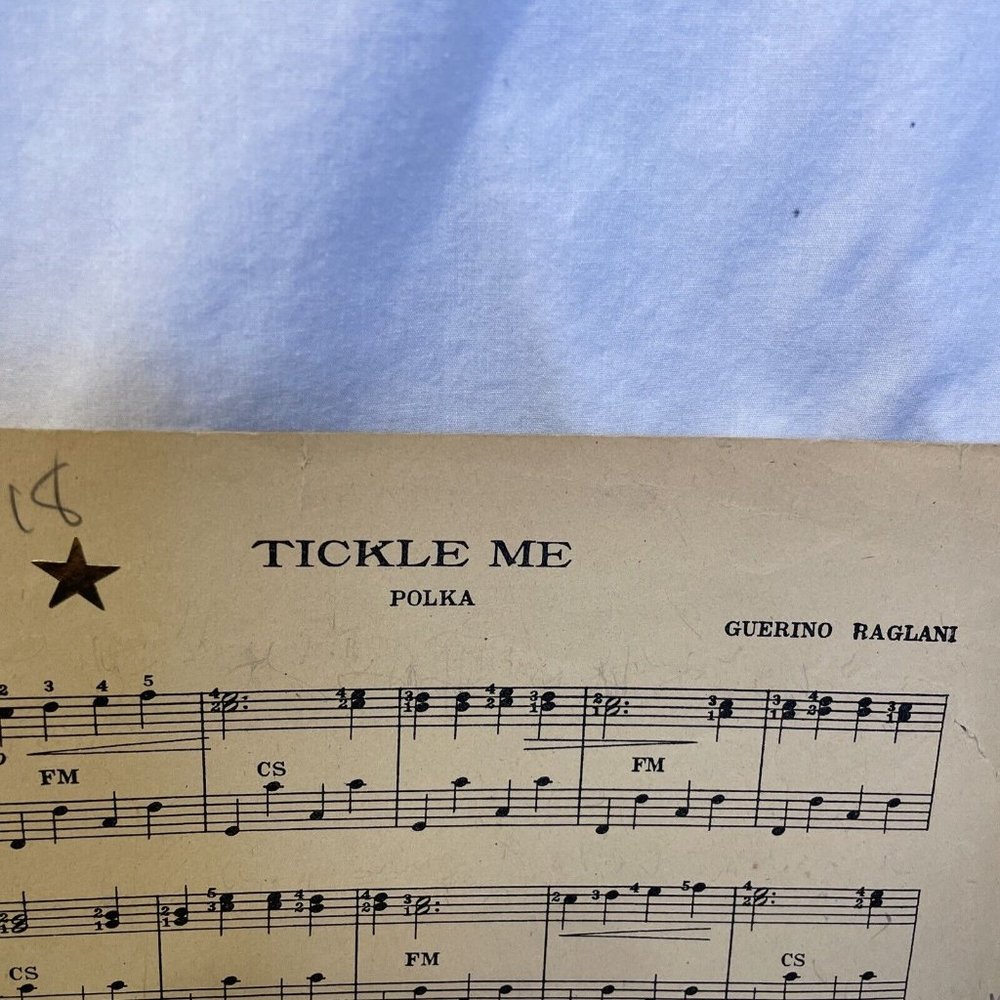 Tickle Me Polka Accordion Solo Raglani 1945 Sheet Music Joe Mosti Publisher - Picture 4 of 7